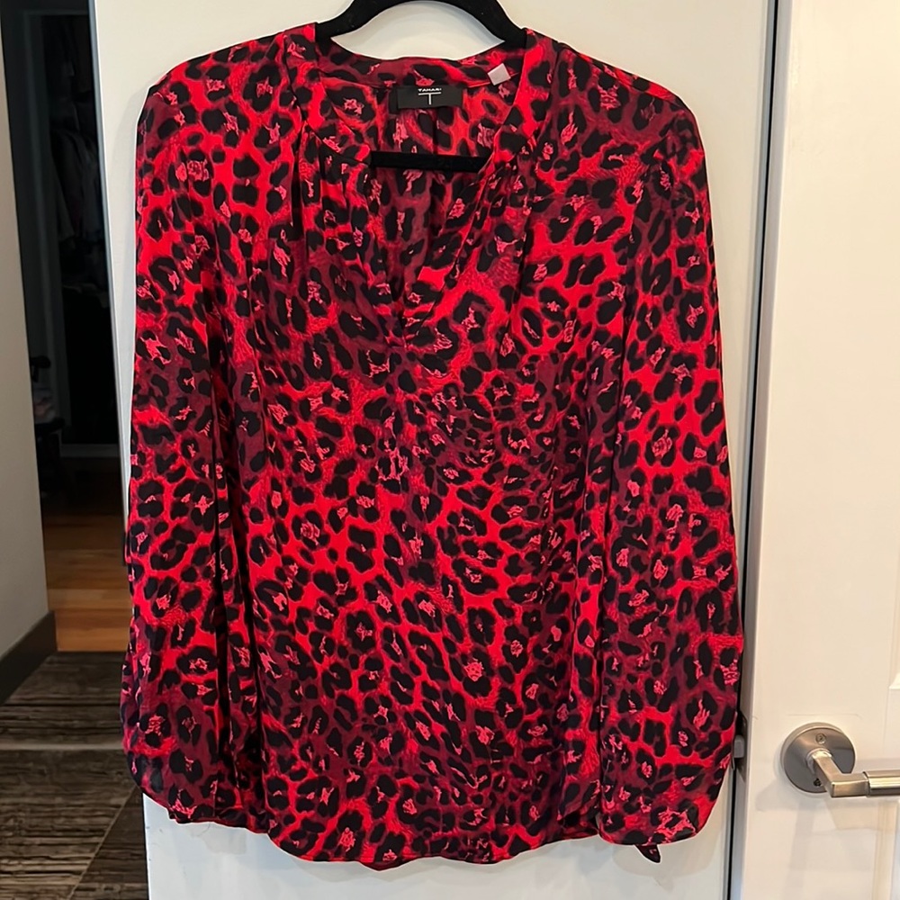 Tahari Red Blouse